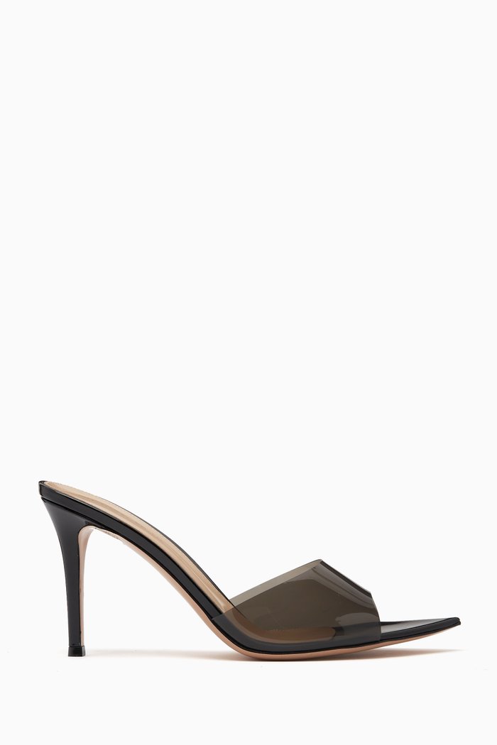 Elle 85 Pointed-toe Mules in TPU, Black
