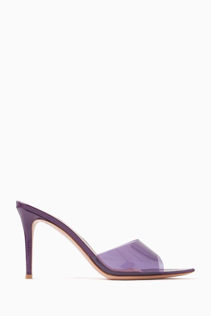Elle 85 Pointed-toe Mules in TPU, Purple