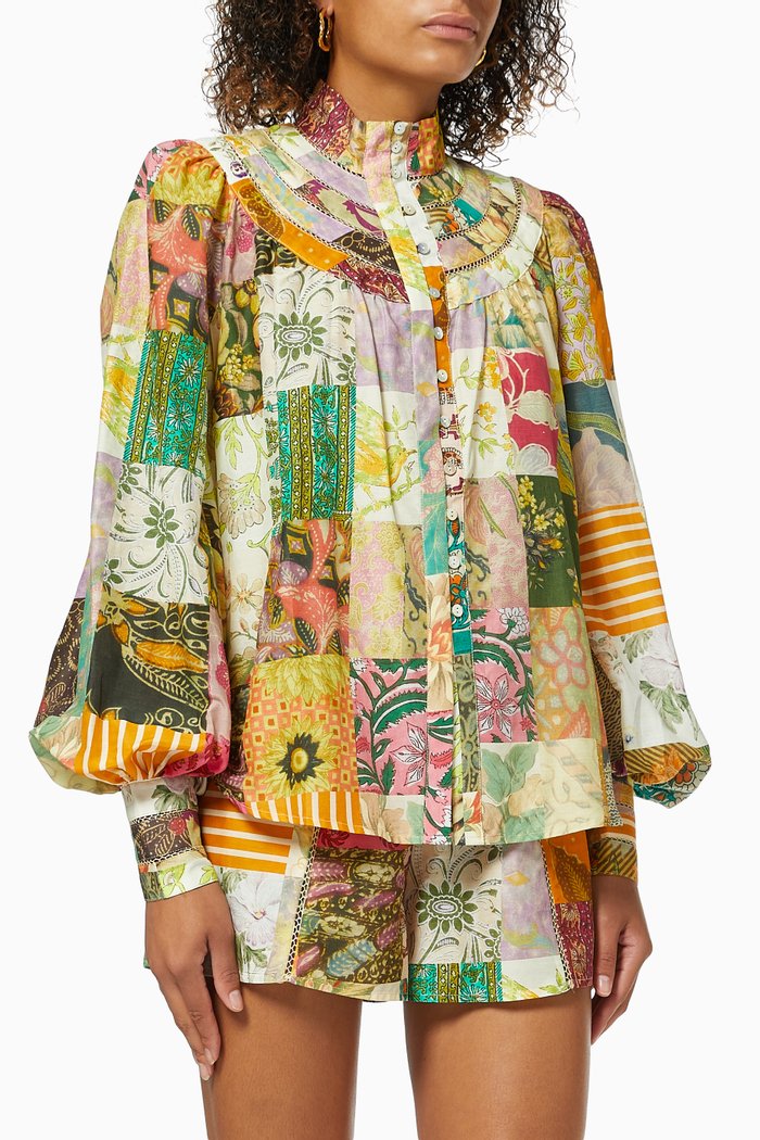 

Hattie Shirt in Silk, Purple