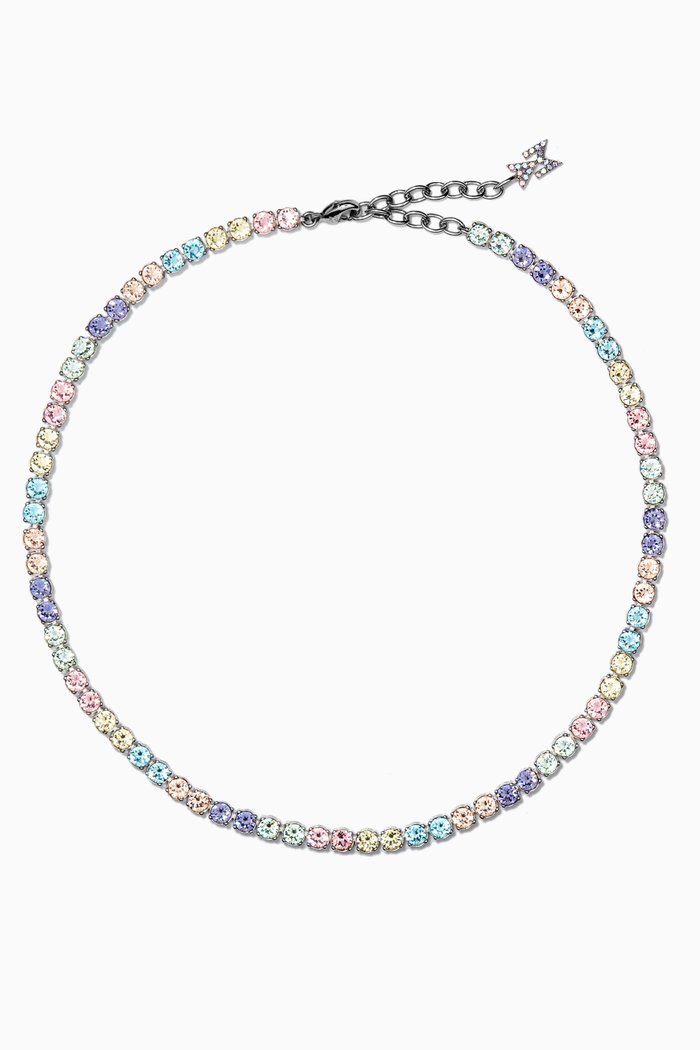 

Crystal Tennis Necklace, Multicolour