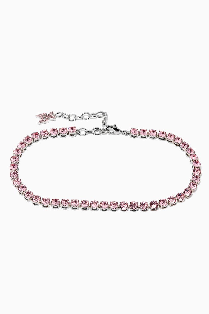 

Crystal Tennis Anklet, Pink