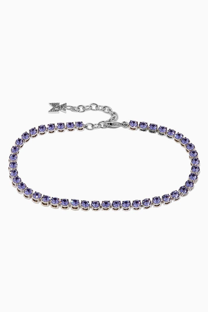 

Crystal Tennis Anklet, Purple