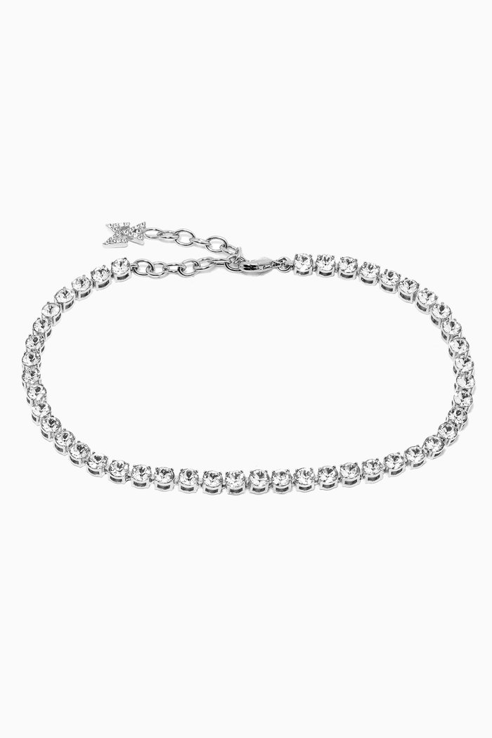 

Crystal Tennis Anklet, White