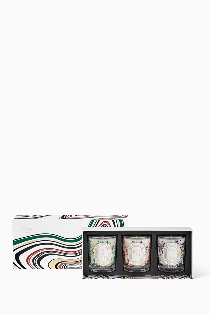 

Christmas Limited Edition Candles, Set of Three, Multicolour