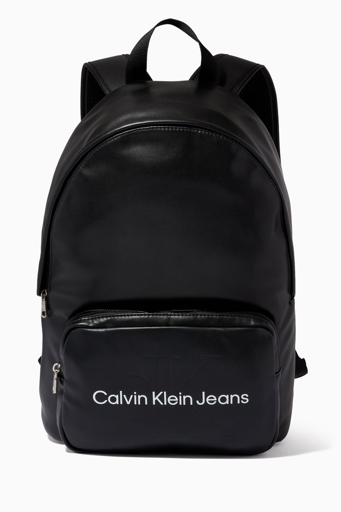 

CK Campus Backpack in Faux Leather, Black