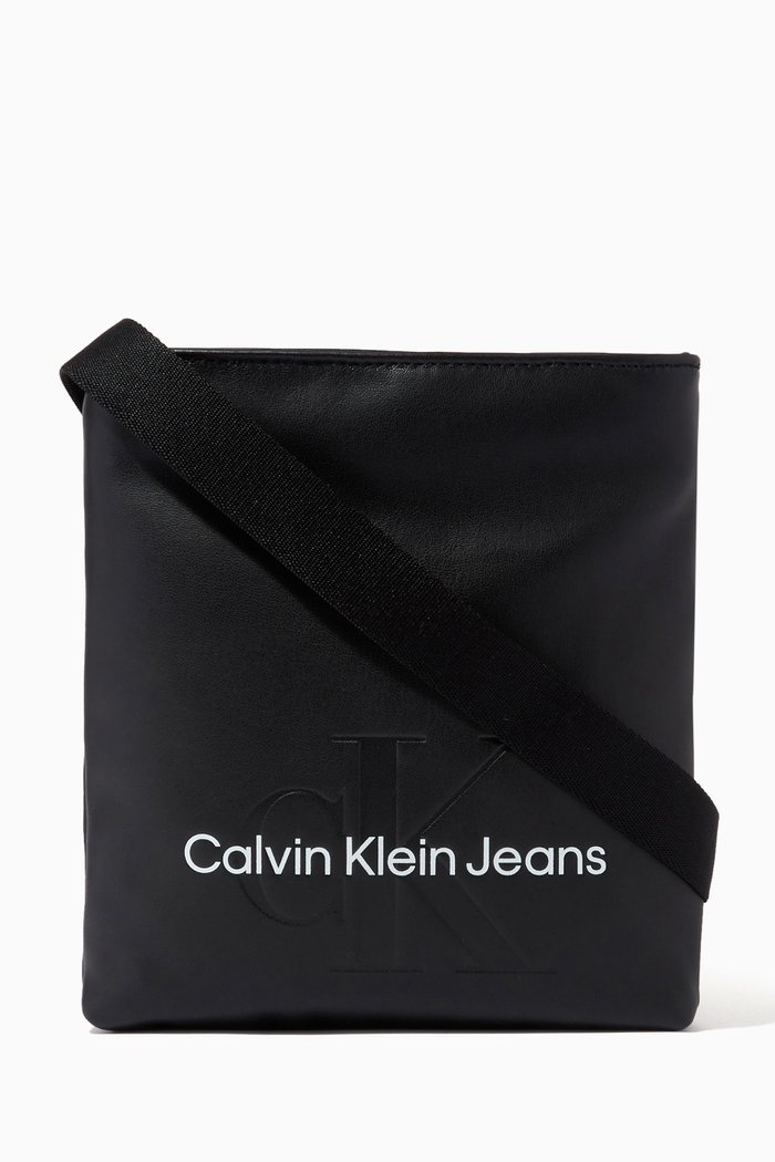 

Monogram Flatpack Crossbody Bag in Recycled Polyester, Black