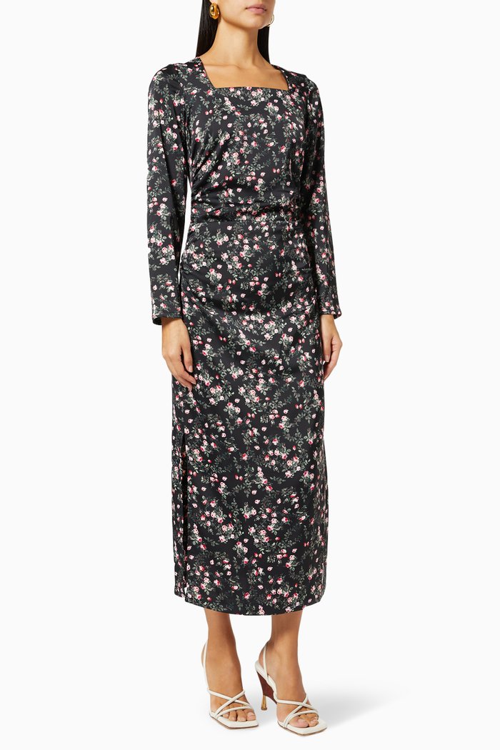 

Yasrosa Maxi Dress in Recycled Polyester, Black