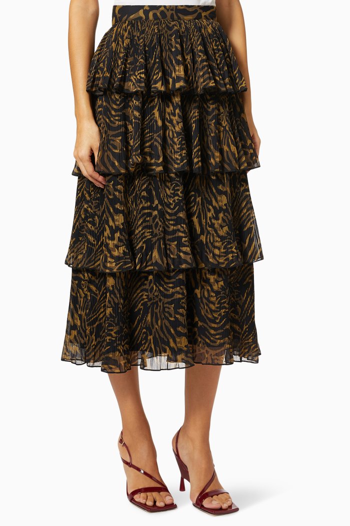 

Yasesmee Maxi Skirt in Recycled Polyester, Black