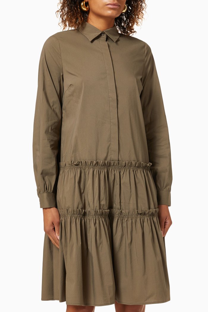 

Yaslima Shirt Dress in Organic Cotton, Brown
