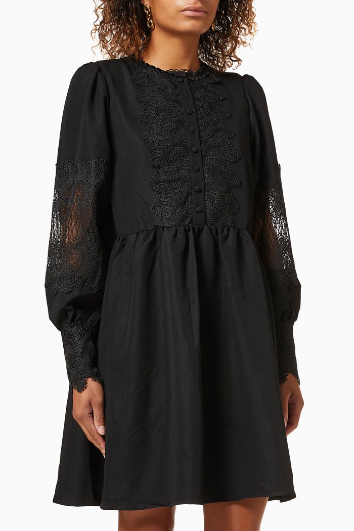 

Yassolara Dress in Viscose, Black