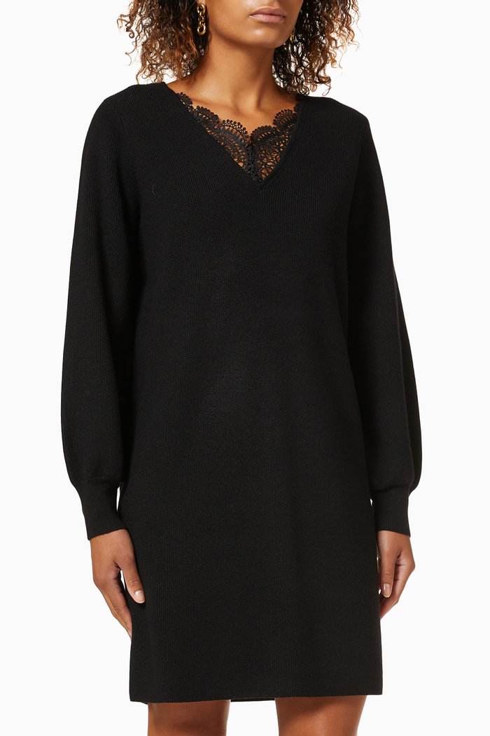 

Yasminula Dress in Viscose Knit, Black