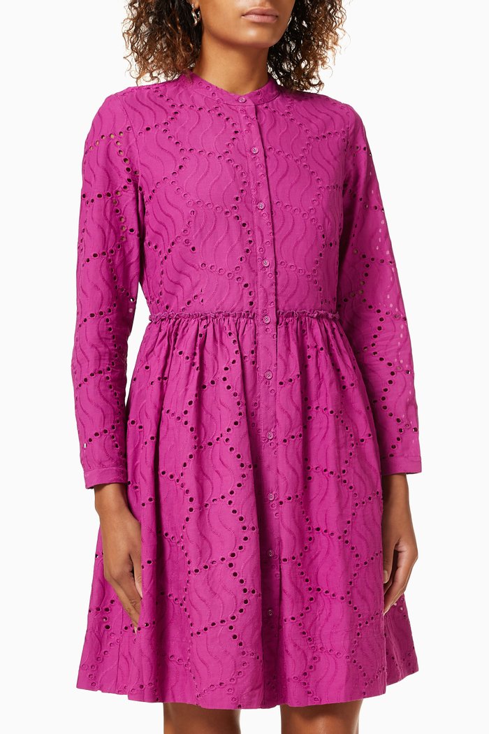 

Yasbim Mini Dress in Cotton, Purple