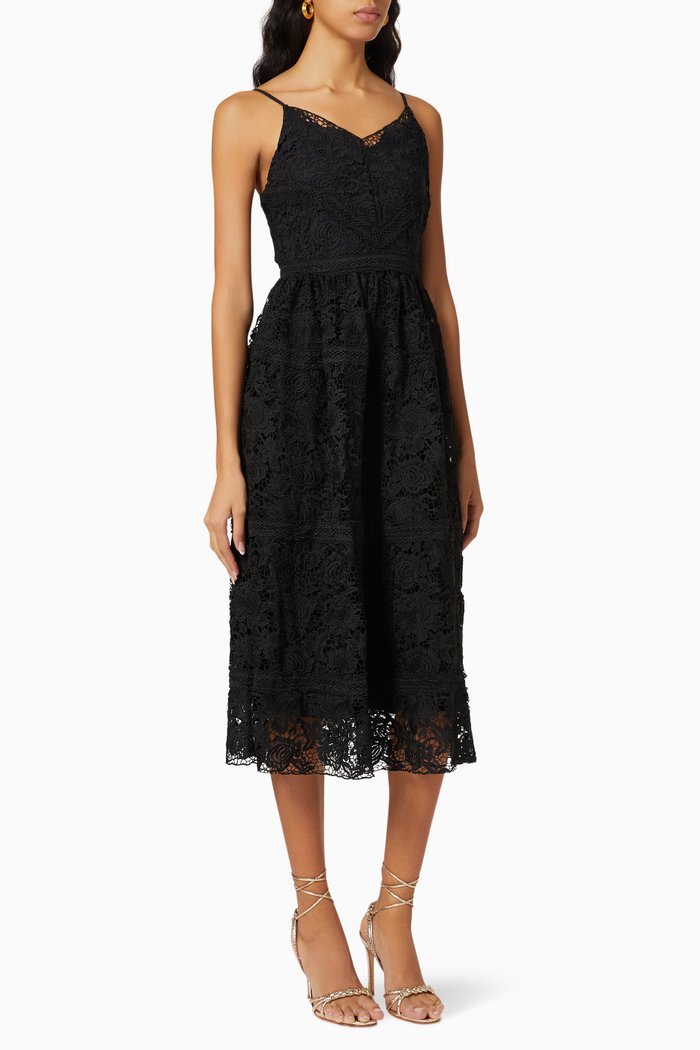 

Yasfreya Midi Dress, Black
