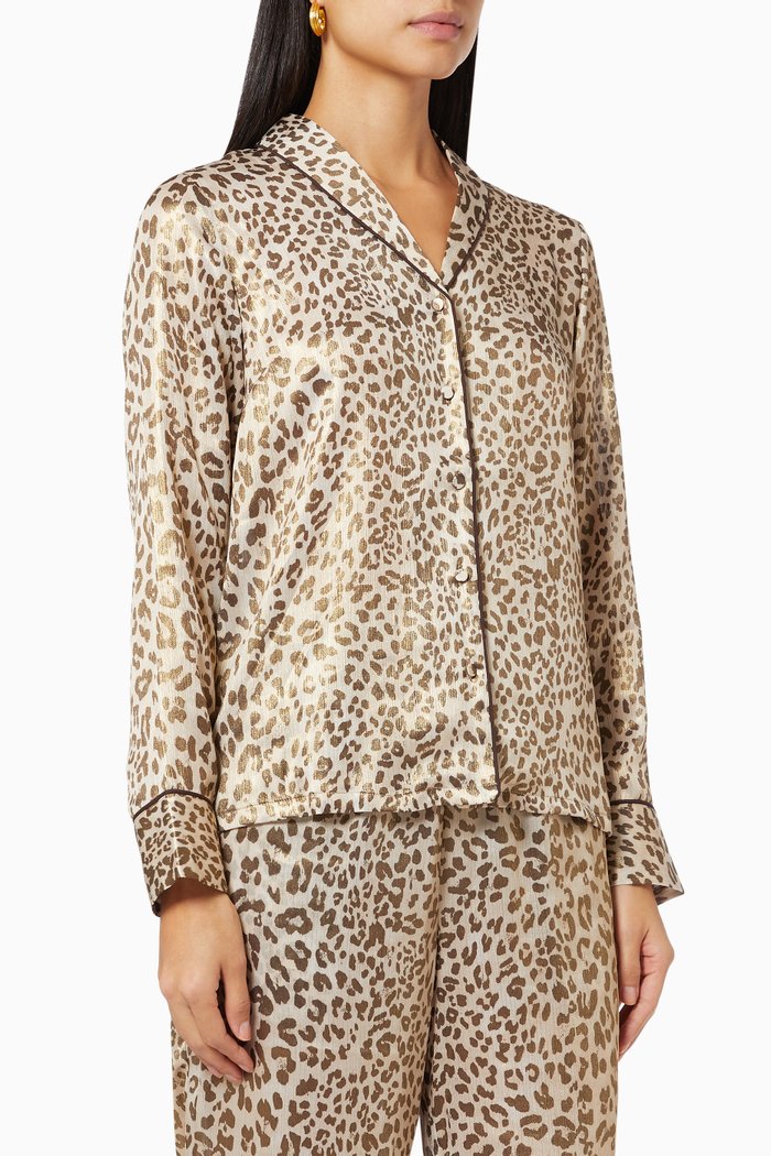 

Yasleona Animal Print Shirt, Neutral