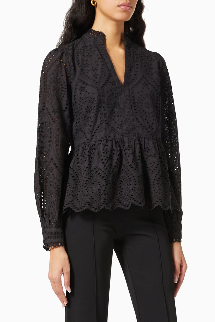 

Yasholi Top in Cotton, Black