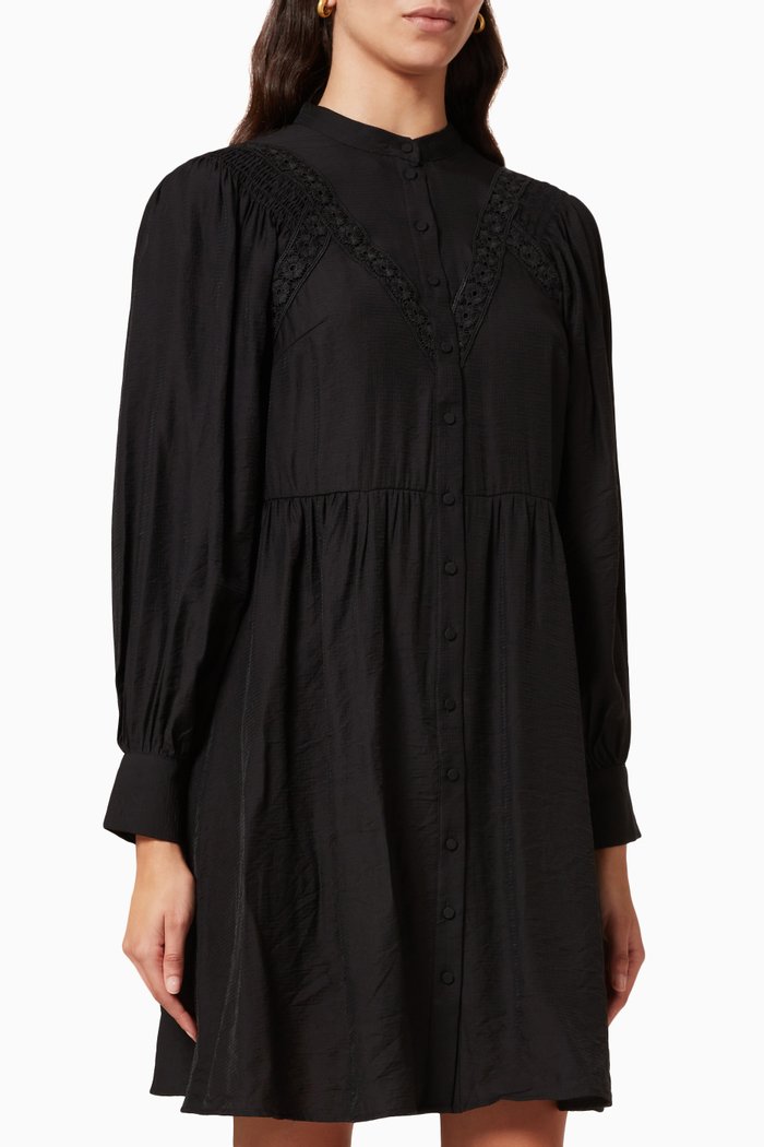 

Yasrifli Mini Dress in Viscose, Black