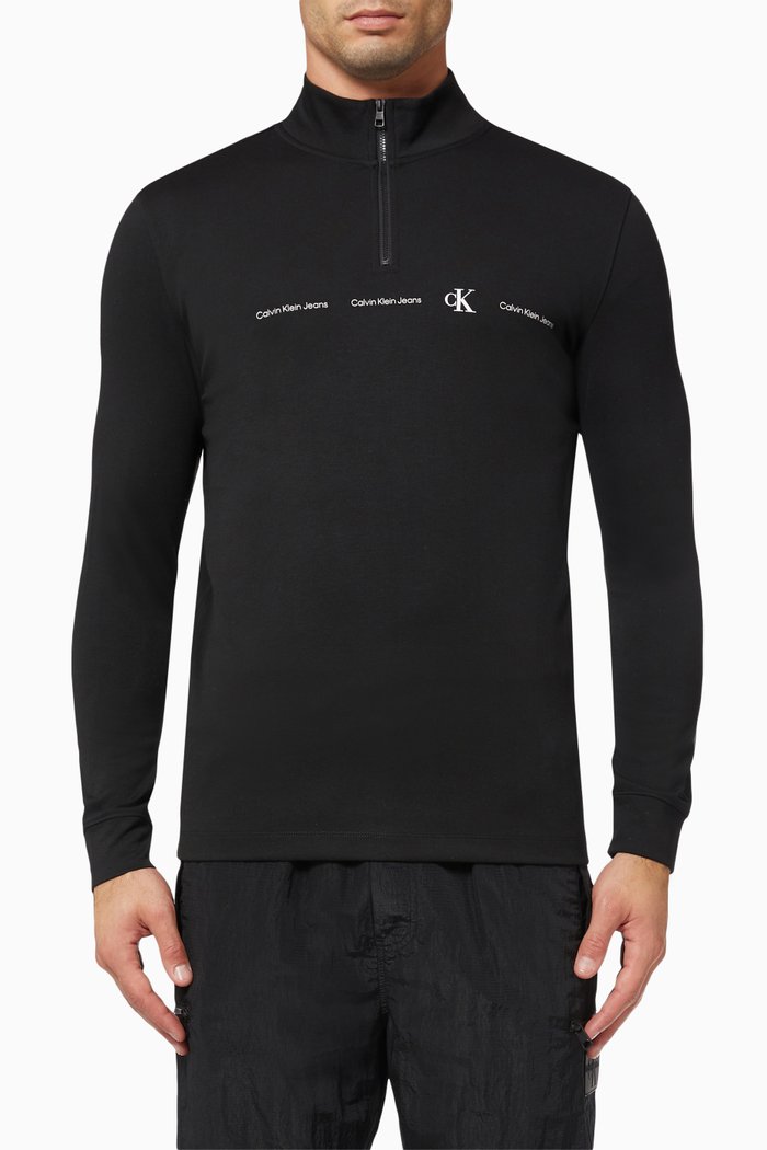 

Long Sleeve T-shirt in Recycled Milano Jersey, Black