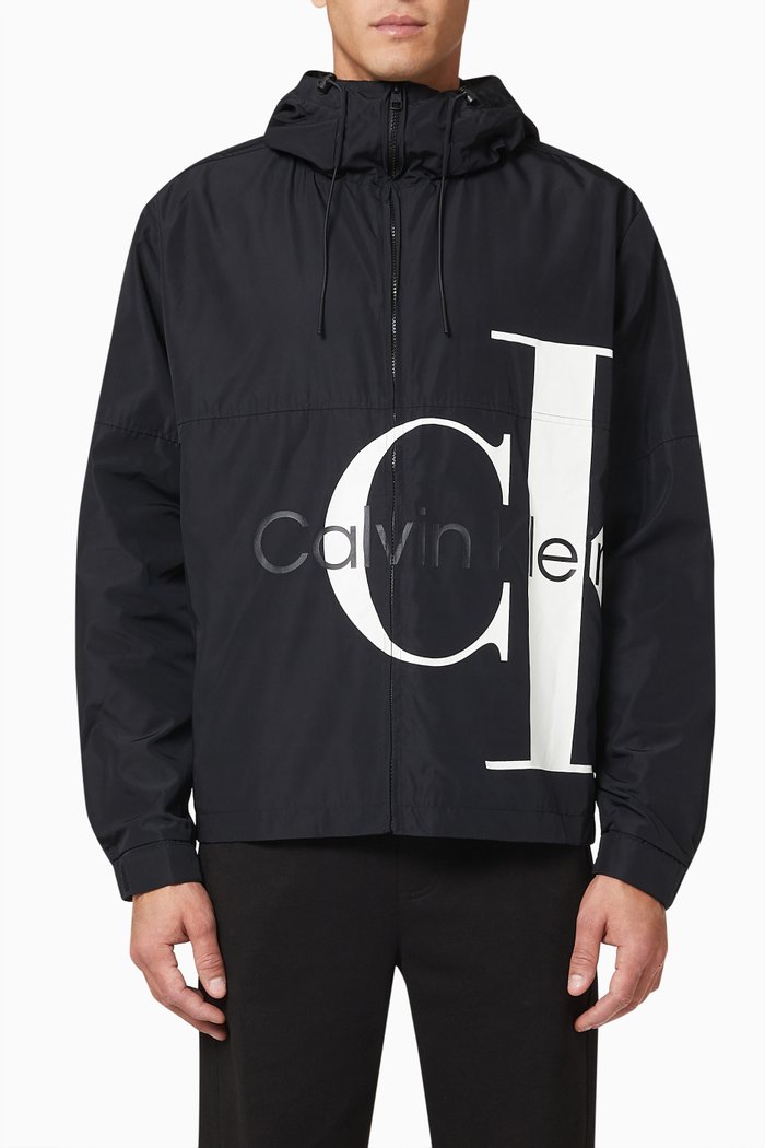 

Logo Windbreaker in Recycled Nylon, Black