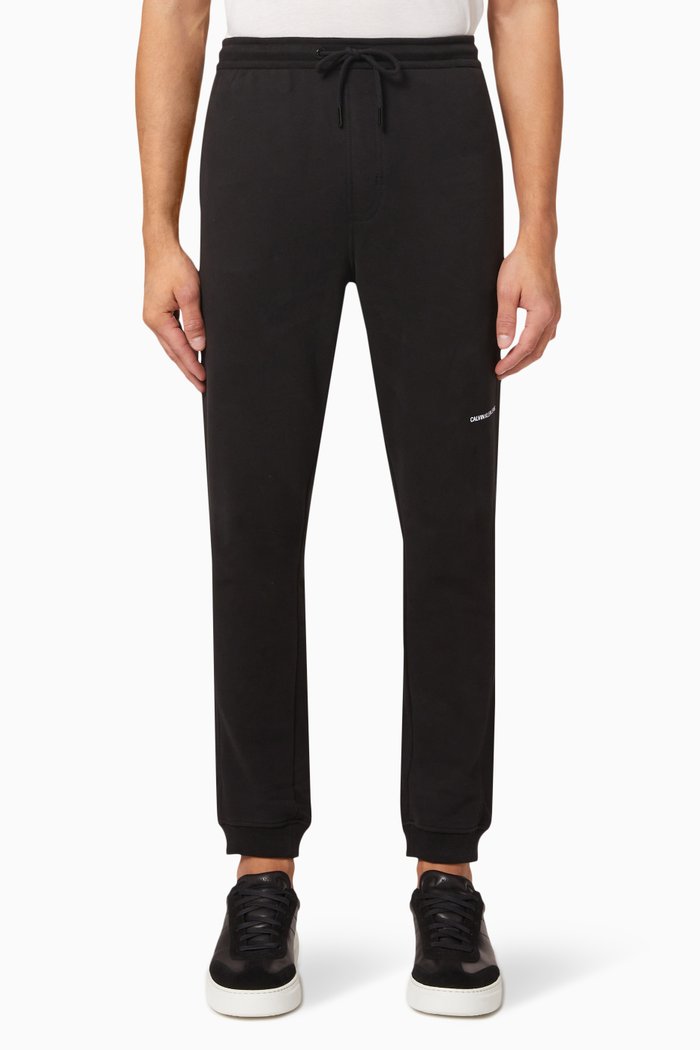 

Skinny Joggers in Cotton Terry, Black