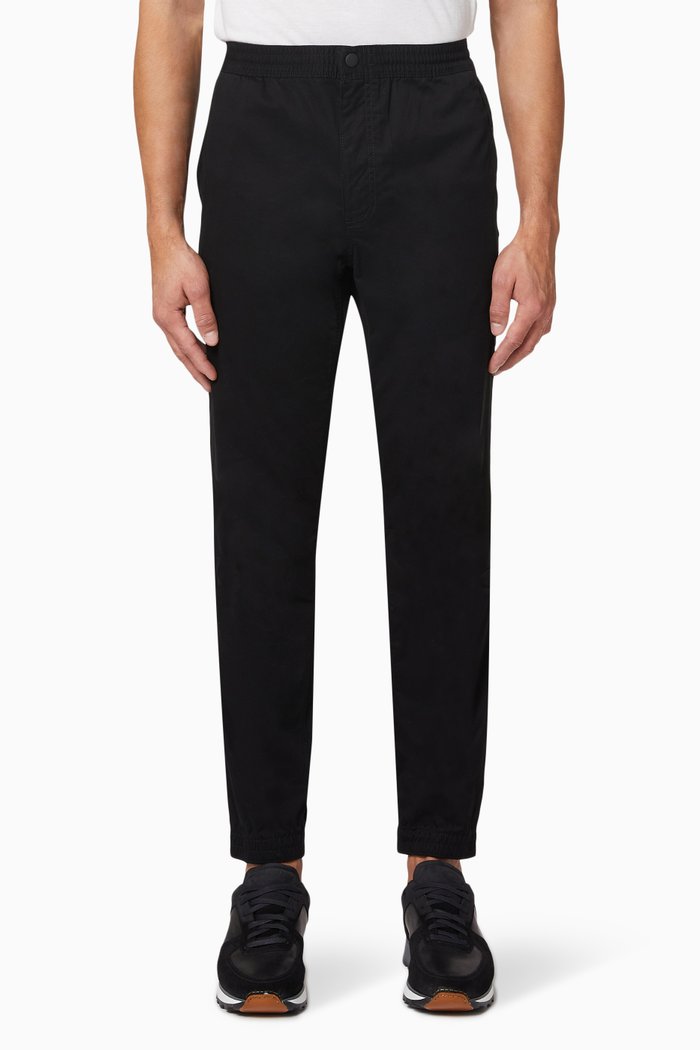 

Monogram Badge Chinos in Cotton, Black
