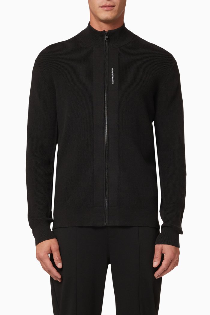 

Micro Logo Cardigan, Black