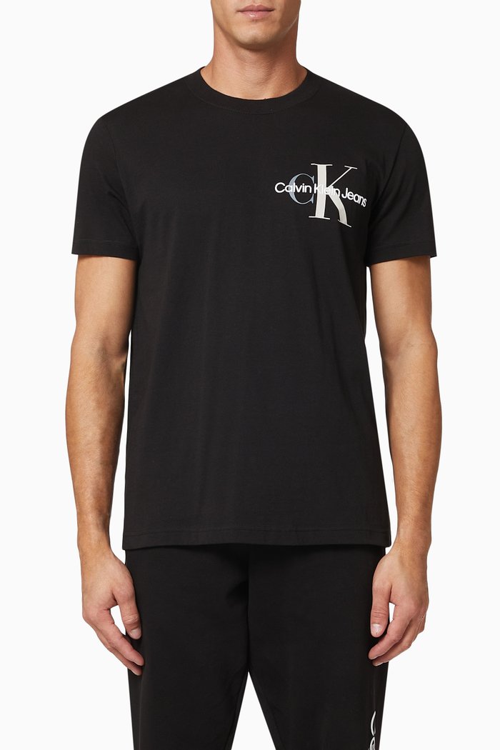 

Monogram T-Shirt in Cotton Jersey, Black
