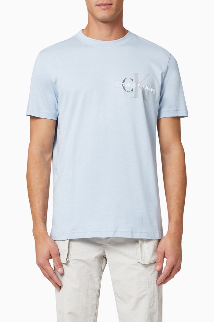

Monogram T-Shirt in Cotton Jersey, Blue