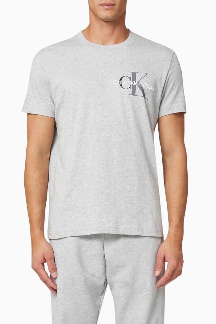 

Monogram T-Shirt in Cotton Jersey, Grey