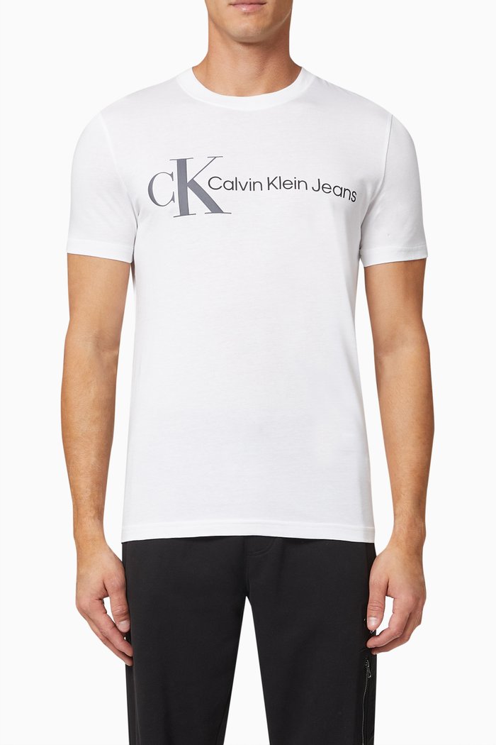 

Urban CK Logo T-Shirt in Cotton Jersey, White