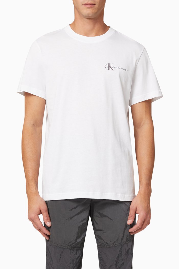 

Back Logo T-Shirt in Cotton Jersey, White