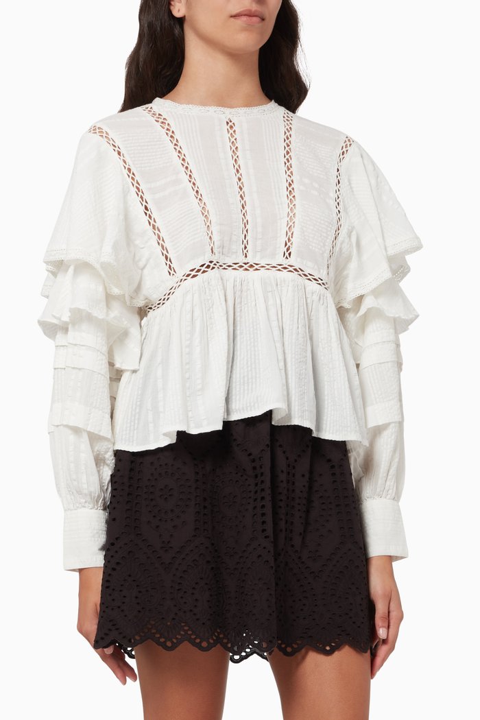 

Yasjano Top in Organic Cotton, White