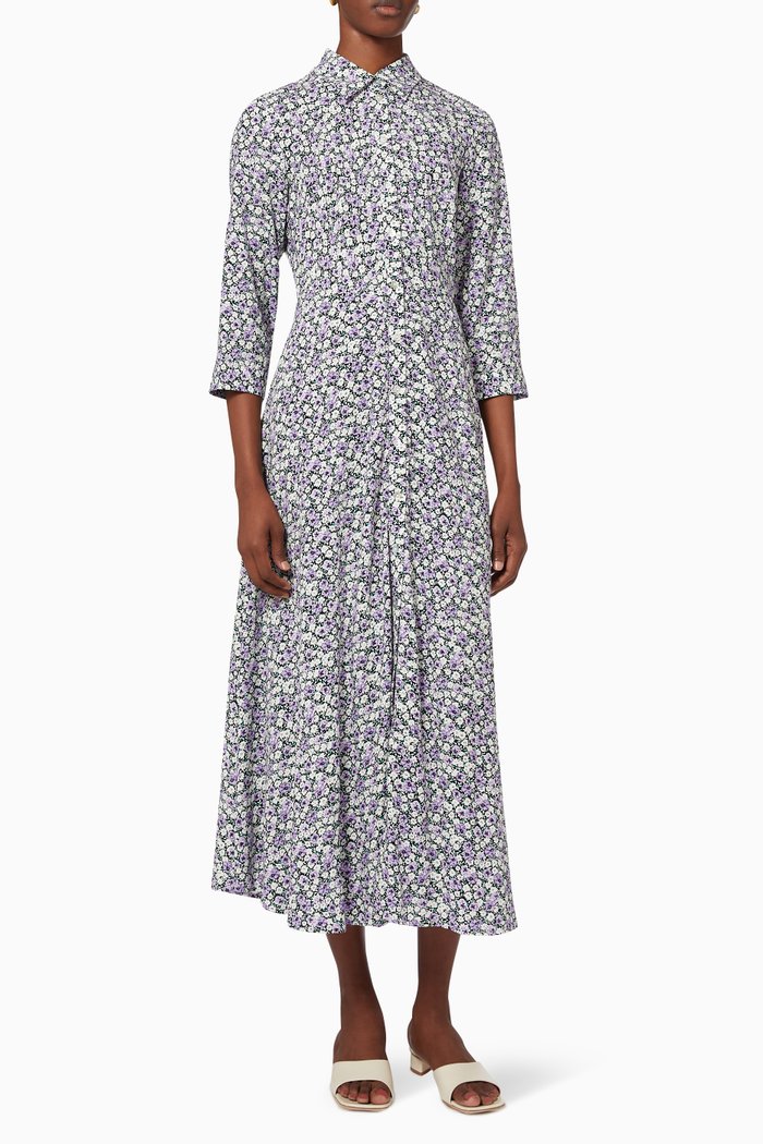 

Yasfia Shirt Dress in Ecovero Viscose, Black