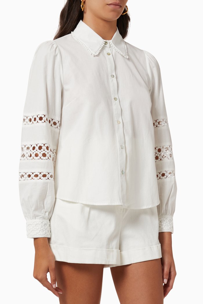 

Yasipella Shirt in Organic Cotton, White