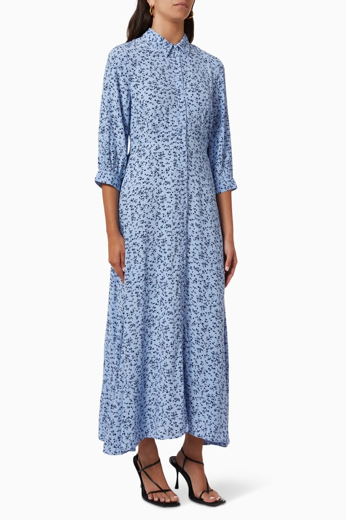 

Yasclora Dress in Ecovero Viscose, Blue