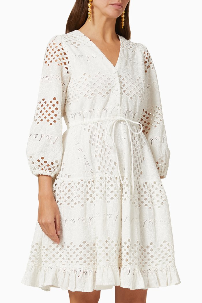 

Yashamalla Mini Dress in Organic Cotton, White