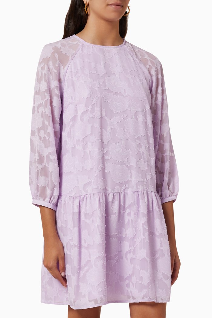 

Yaslucinda Short Dress in Chiffon, Purple