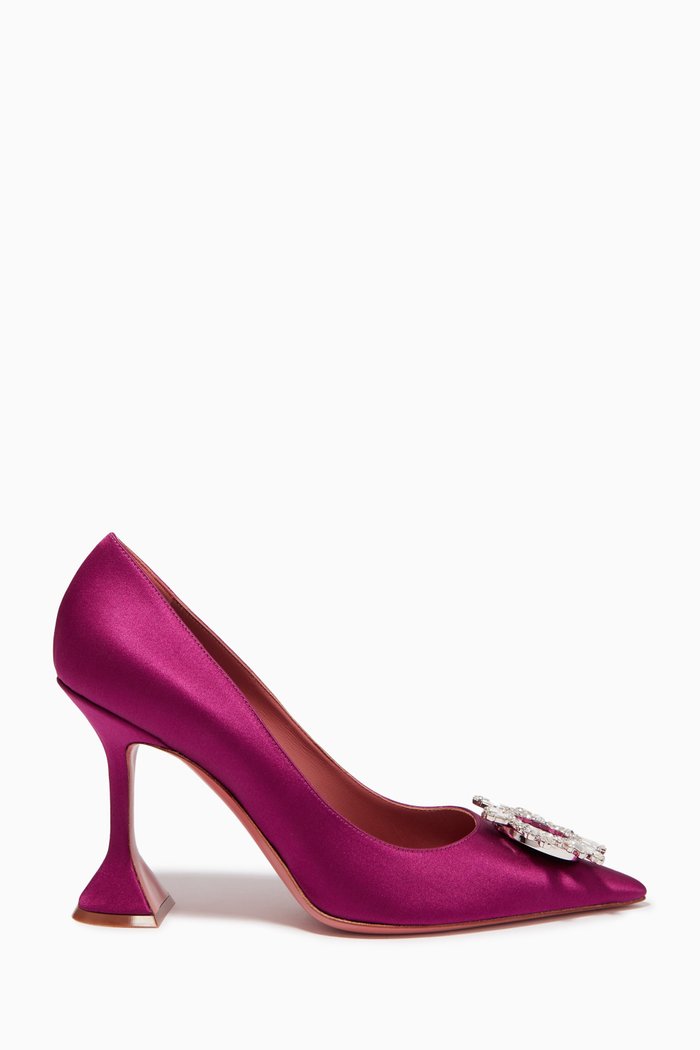 

Begum 95 Crystal Pumps in Satin, Pink