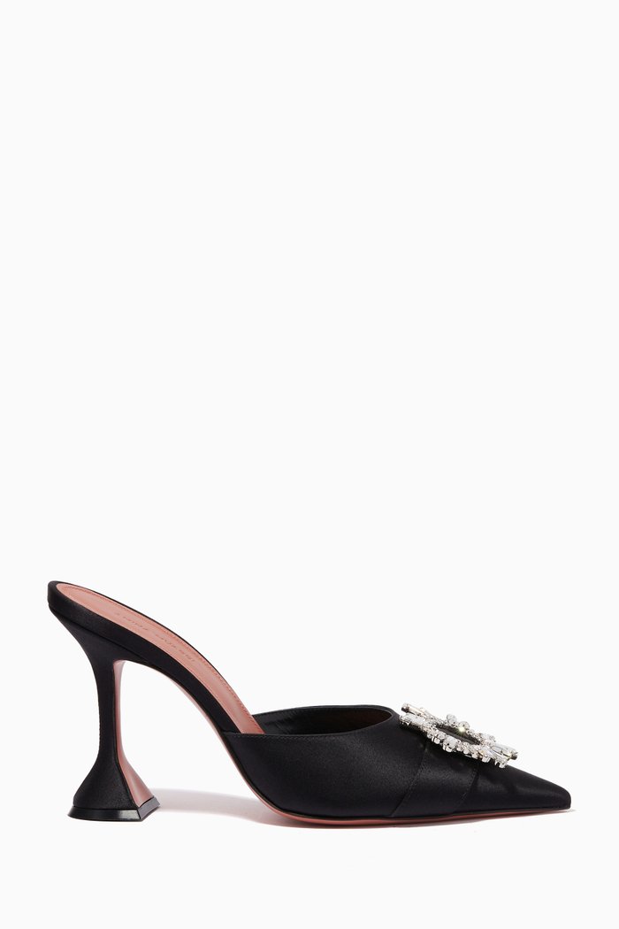 

Begum Mules in Satin, Black