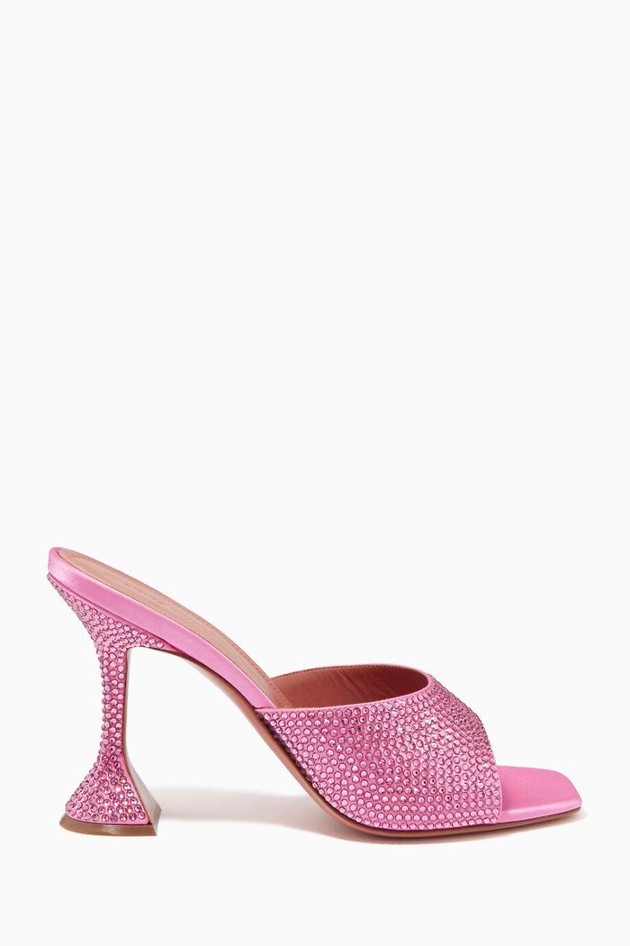 

Lupita Mules in Satin, Pink