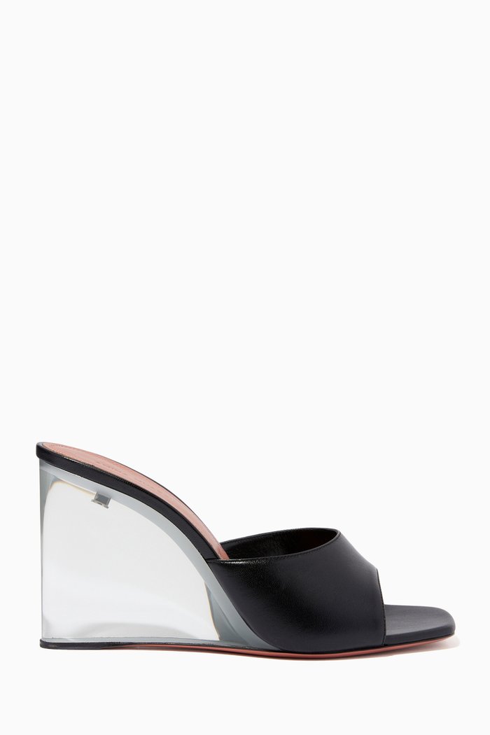 

Lupita Half Glass Wedge in Nappa, Black