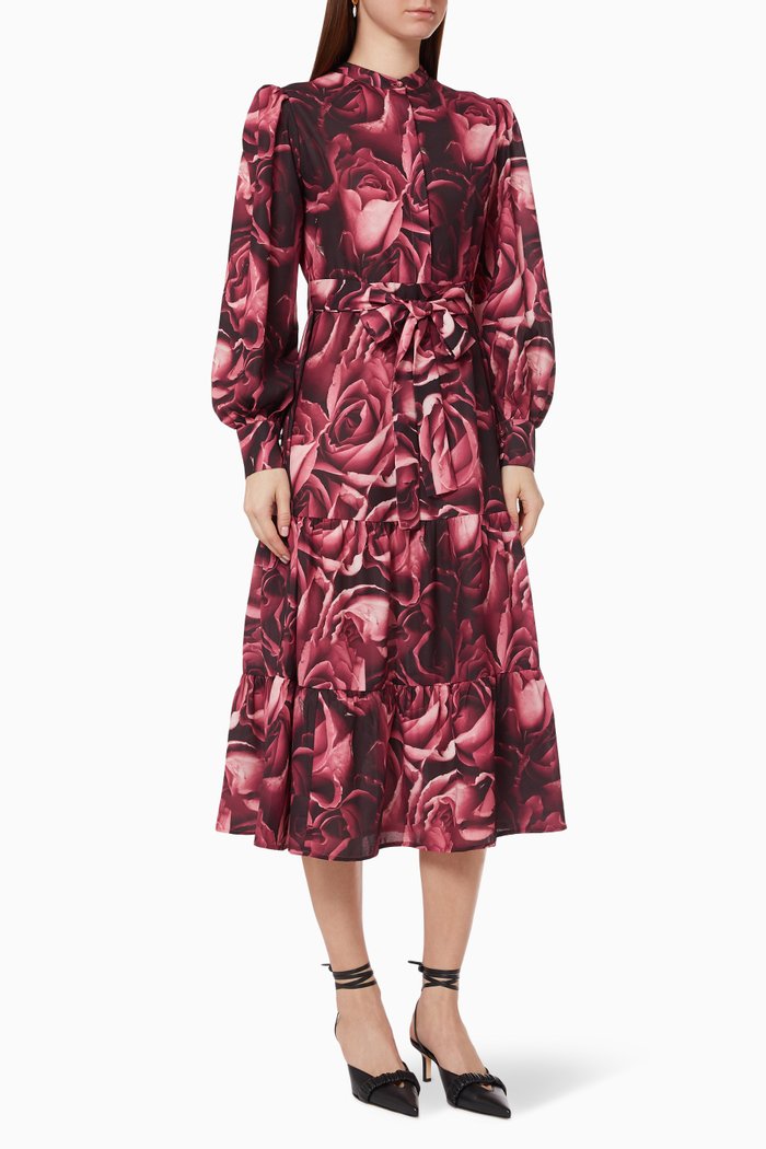 

Celia Floral Tiered Dress, Pink