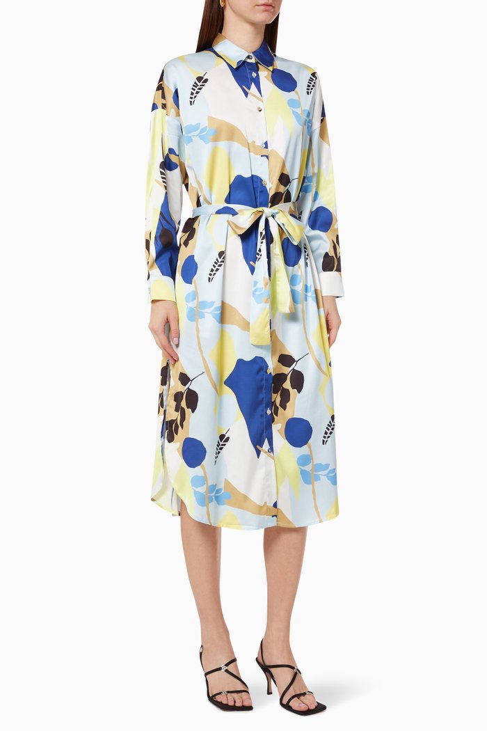 Clarissa Floral Shirt Dress, Yellow