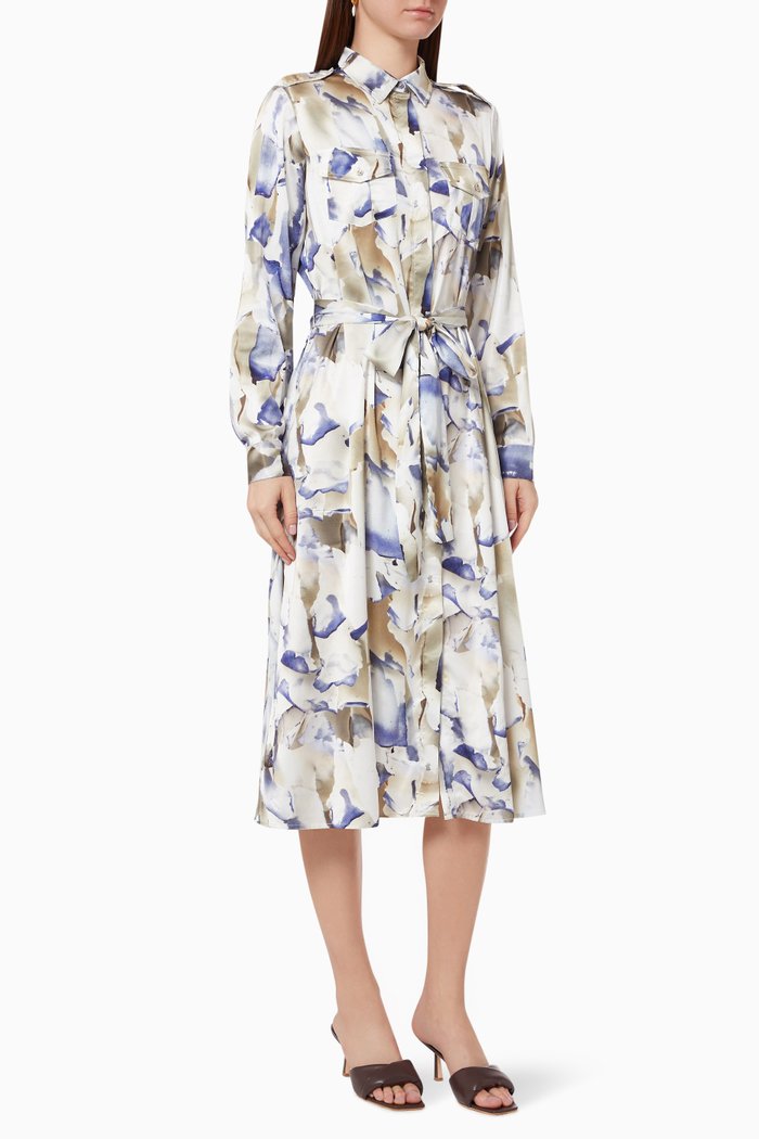 

Amalia Belted Dress, Blue