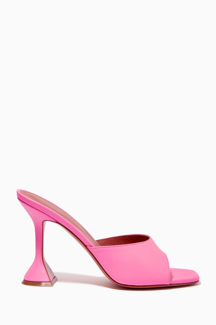 

Lupita 95 Mule Sandals in Leather, Pink