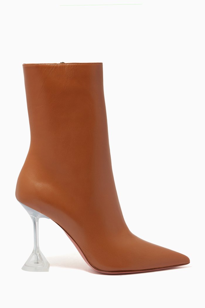 Giorgia Booties in Nappa, Brown