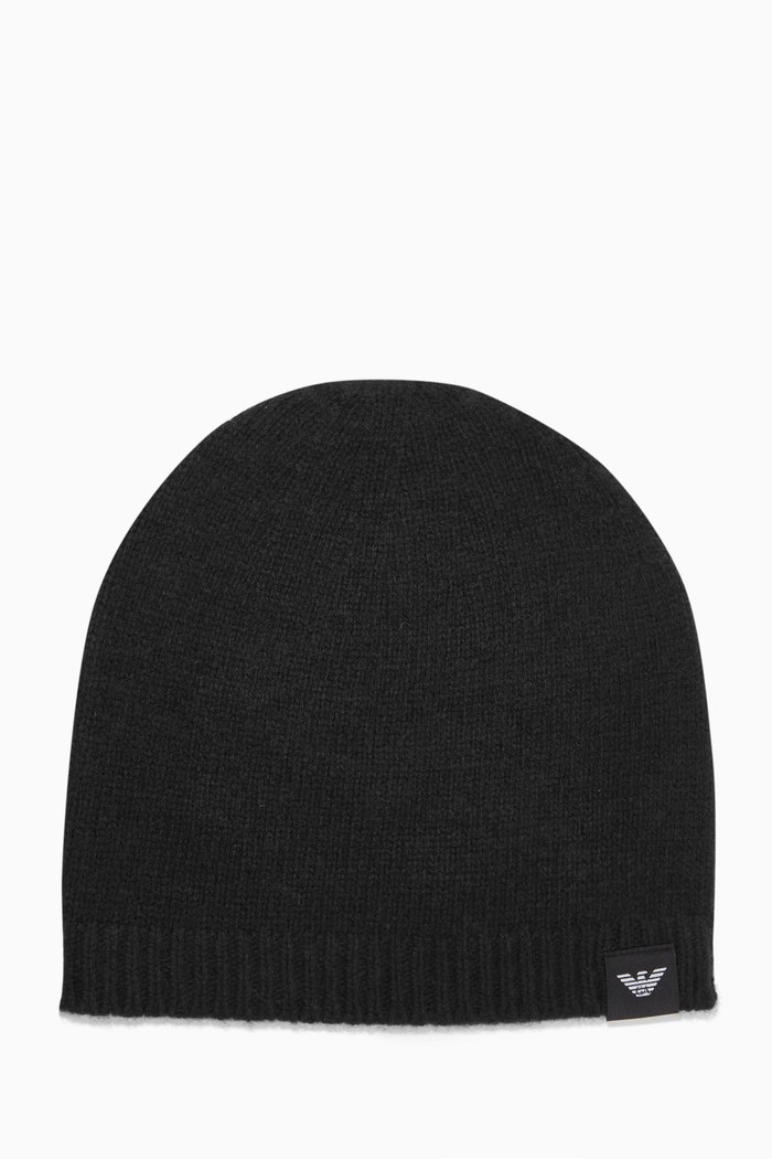 

EA Beanie Hat in Cashmere Knit, Black