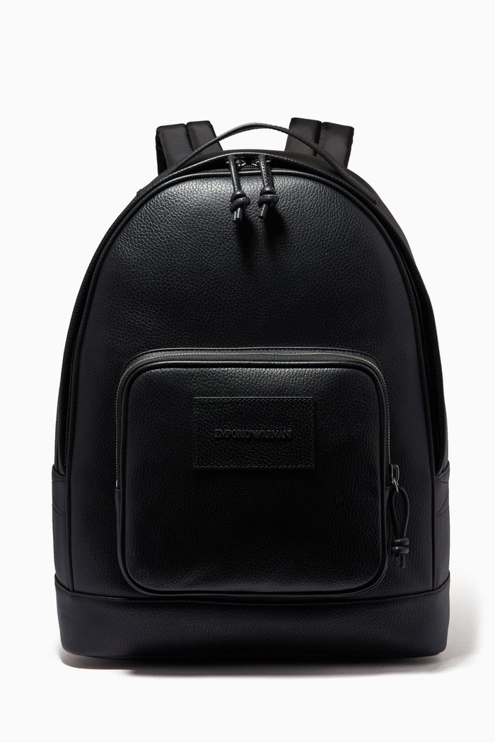 

EA Business Backpack in Tumbled Leather, Black
