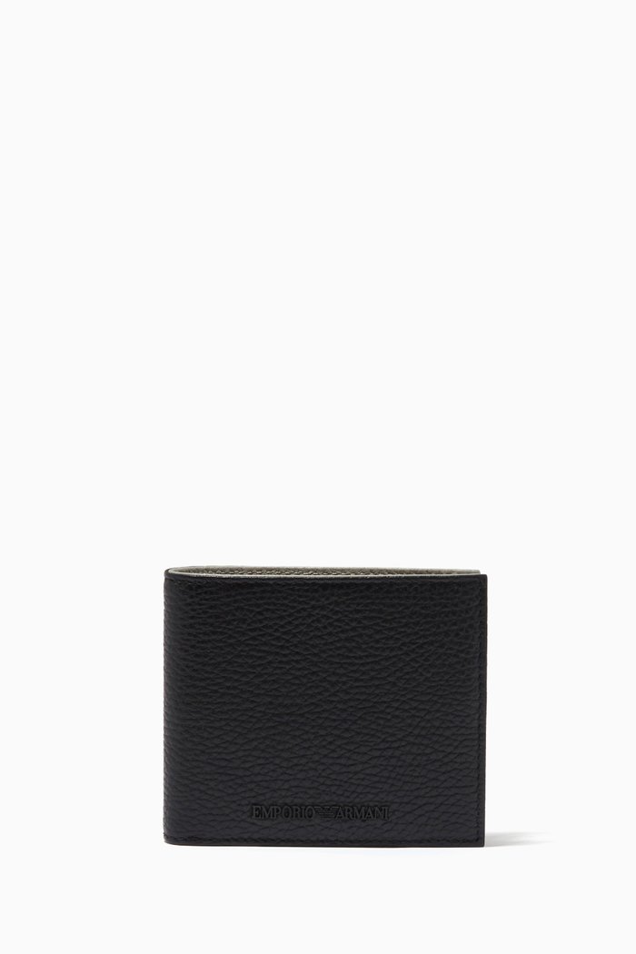 

EA Bifold Wallet in Tumbled Leather, Multicolour