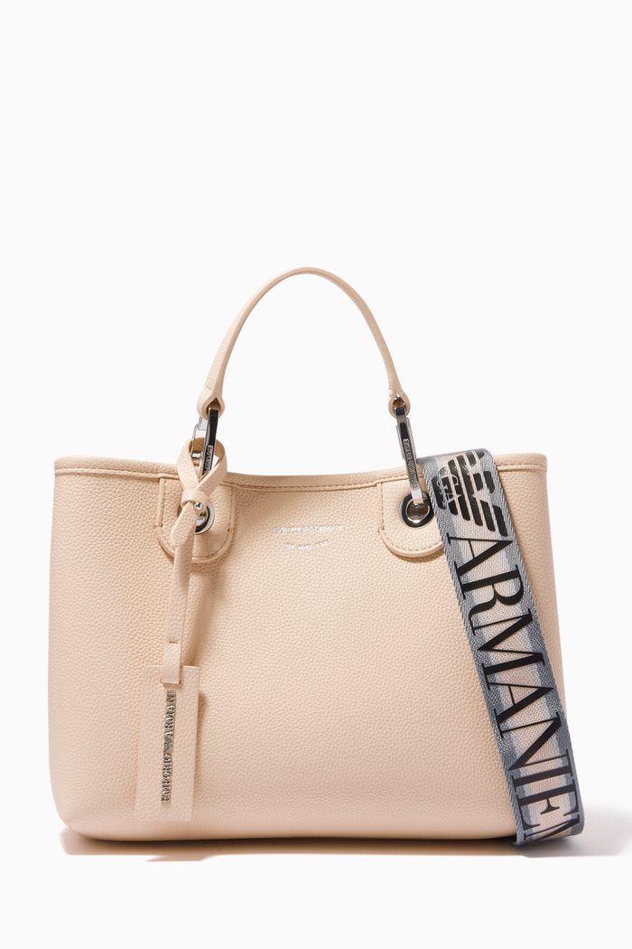 

My EA Small Tote Bag in Faux Leather, Pink