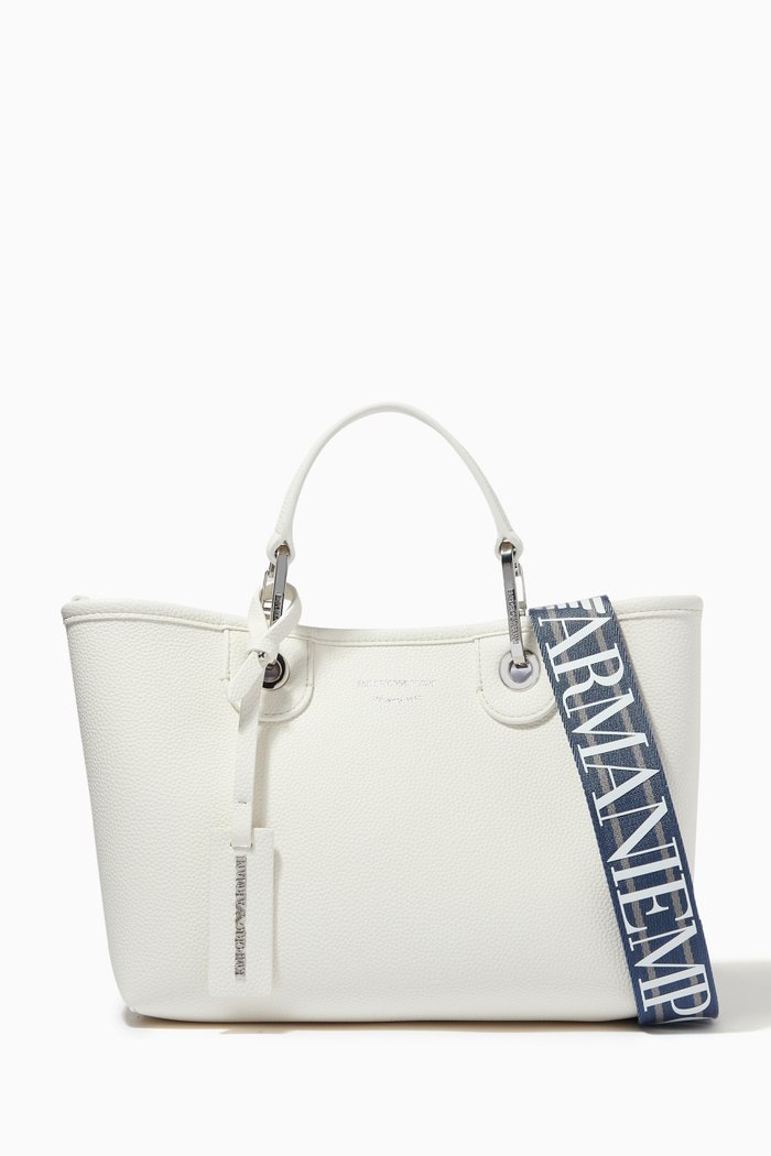 

My EA Small Tote Bag in Faux Leather, Neutral